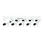 Double Bank Vacuum Manifold with Chem-Vac™ Valve 이중 메니폴드, 테프론 니들 밸브형, 45˚ 사선형