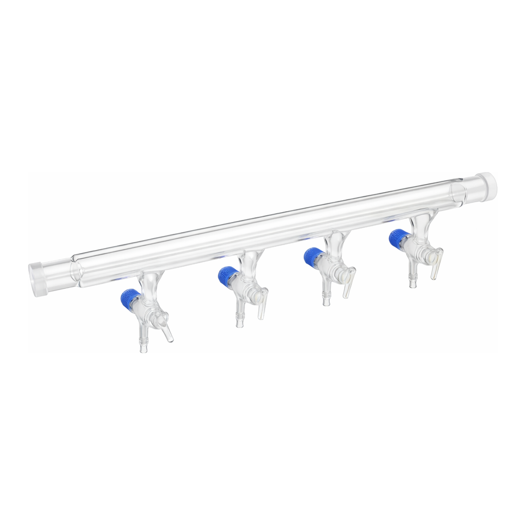 Double Bank Vacuum Manifold with Glass Stopcock /이중 메니폴드, 유리콕크형, LukeGL