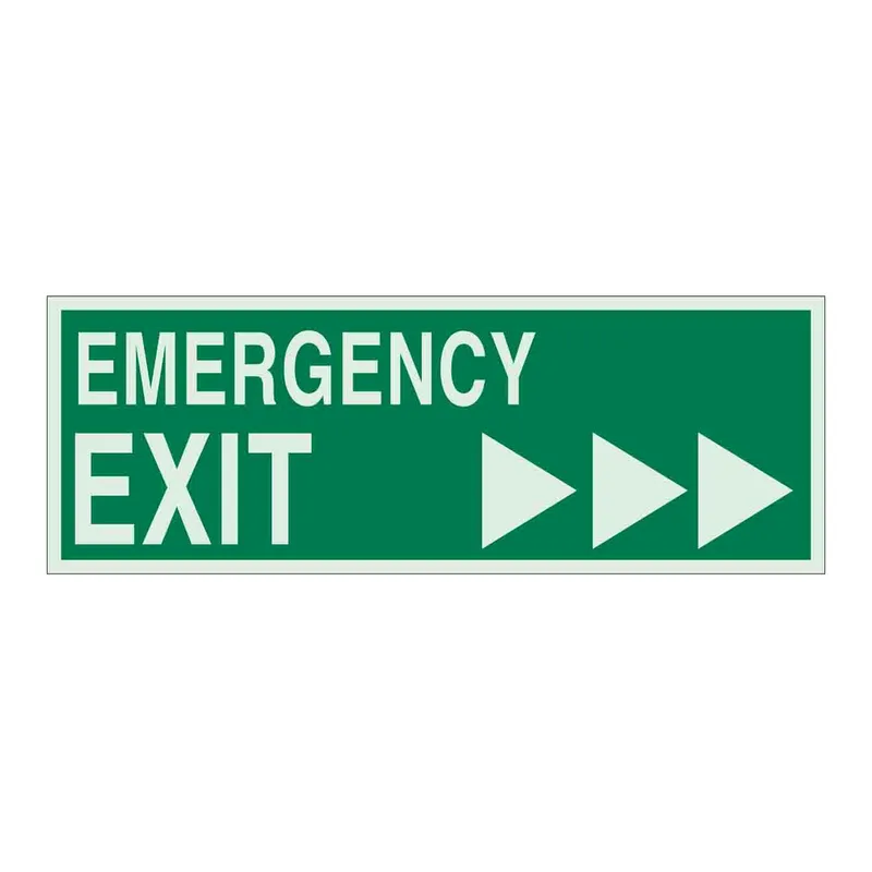Brady BradyGlo EMERGENCY EXIT Sign
