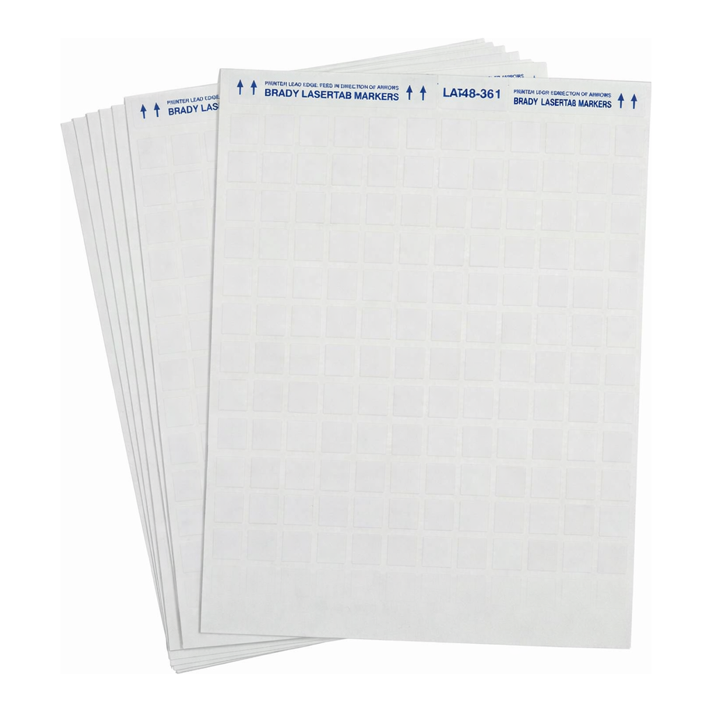 Brady LaserTab Series Self-Laminating Polyester Labels