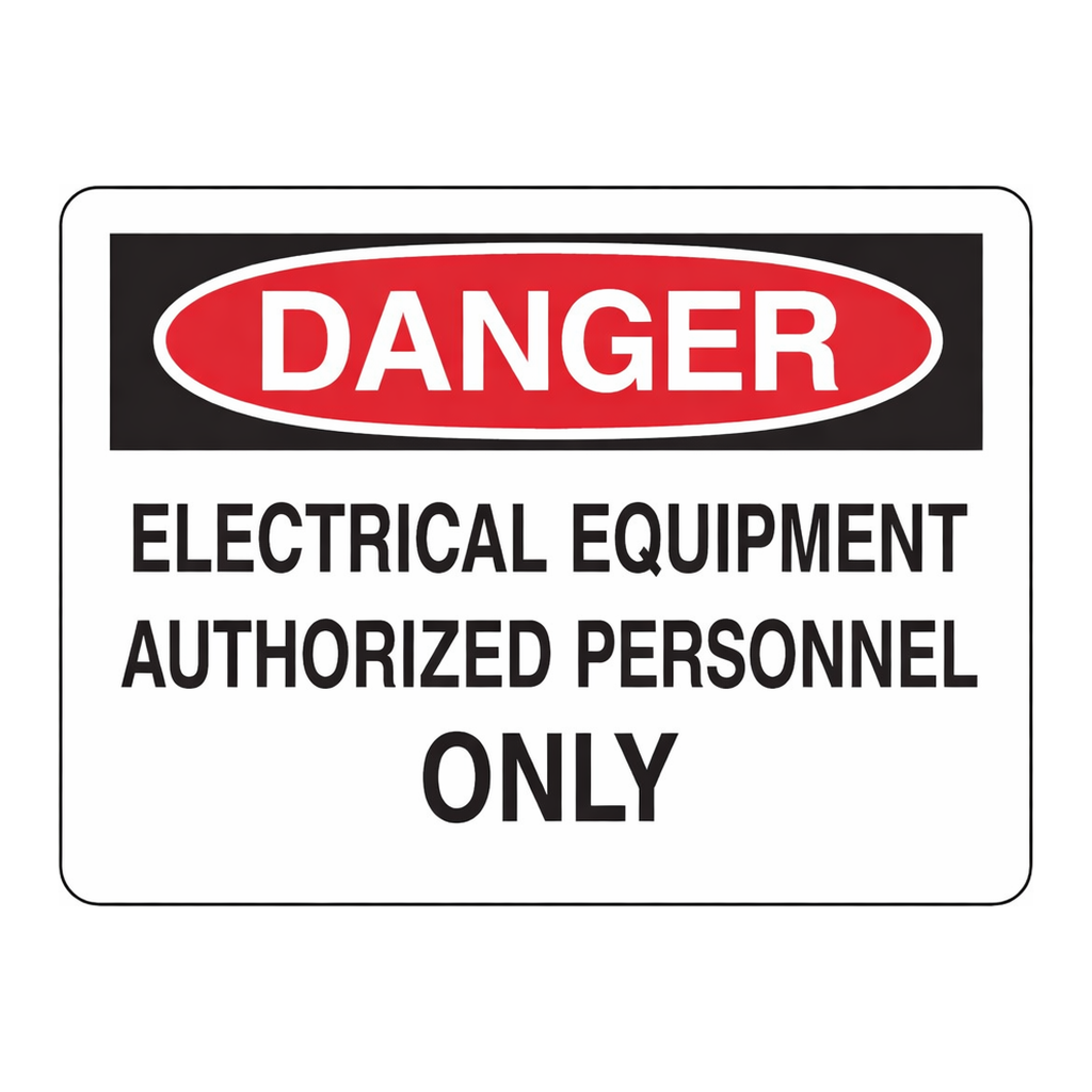 Brady DANGER Electrical Equipment Authorized Personnel Only Sign