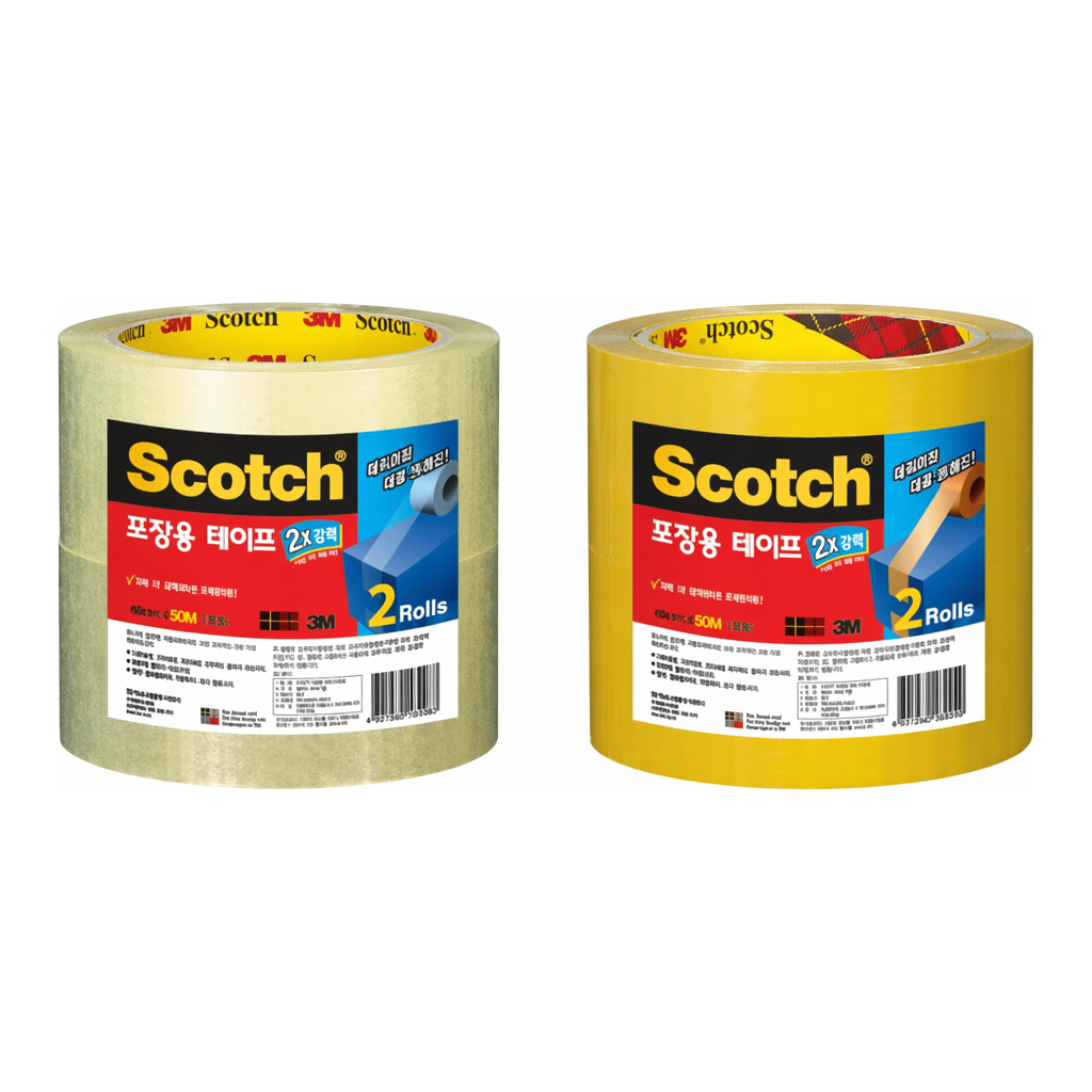OFFICENEX 3M 스카치 포장용 테이프 3615-2 투명 (48mmx50Mx2롤)
