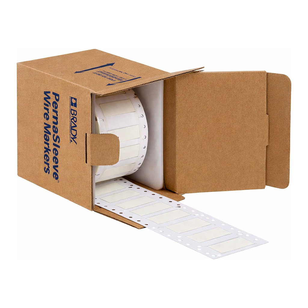 Brady PermaSleeve High Temperature Heat Shrink Labels, 1/2" Dia, for 3" Core Printers