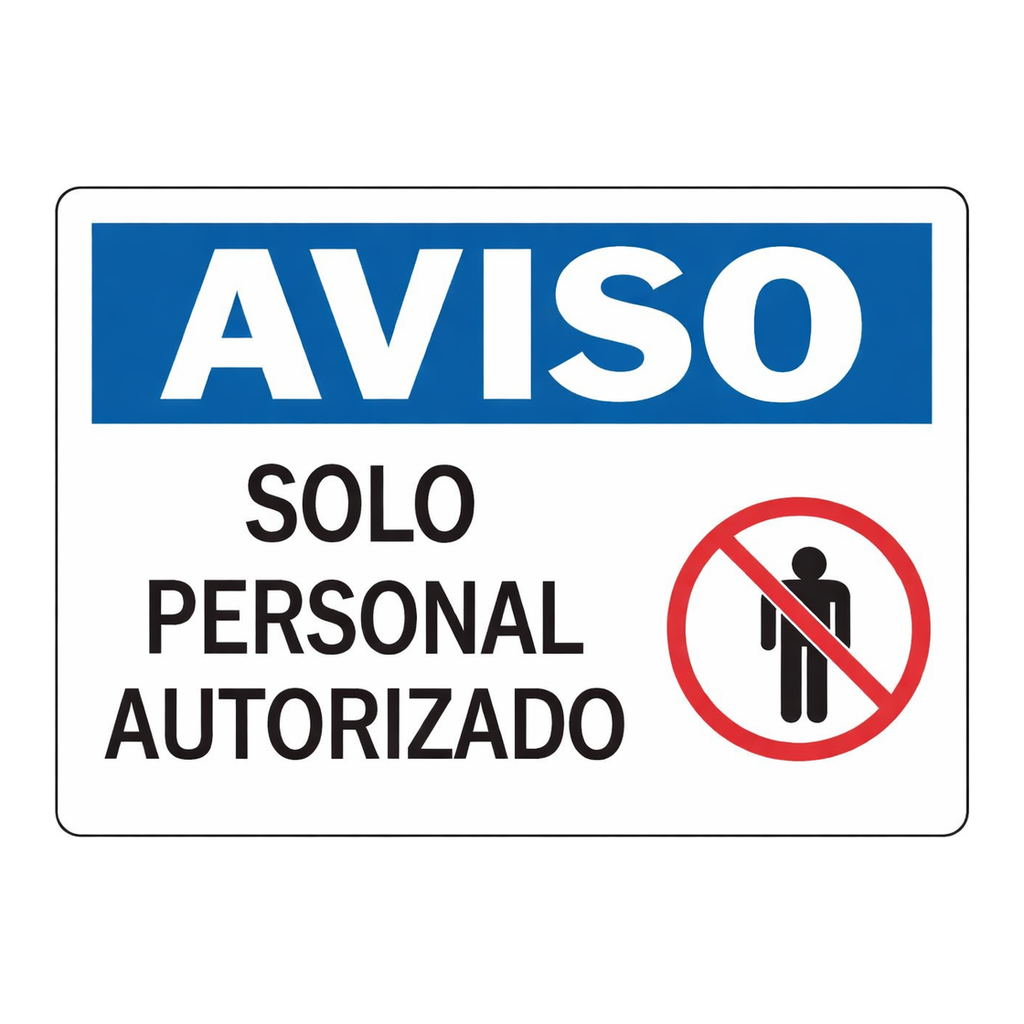 Brady AVISO Solopersonal Autorizado Sign