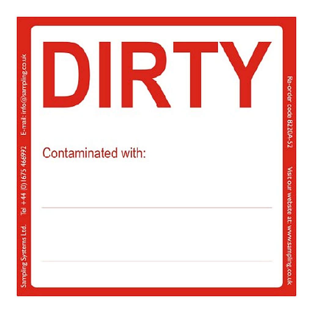 Sampling Systems Dirty Quality Control Labels