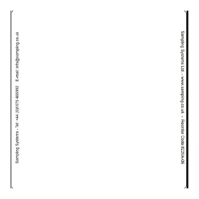 Sampling Systems White Quality Control Labels