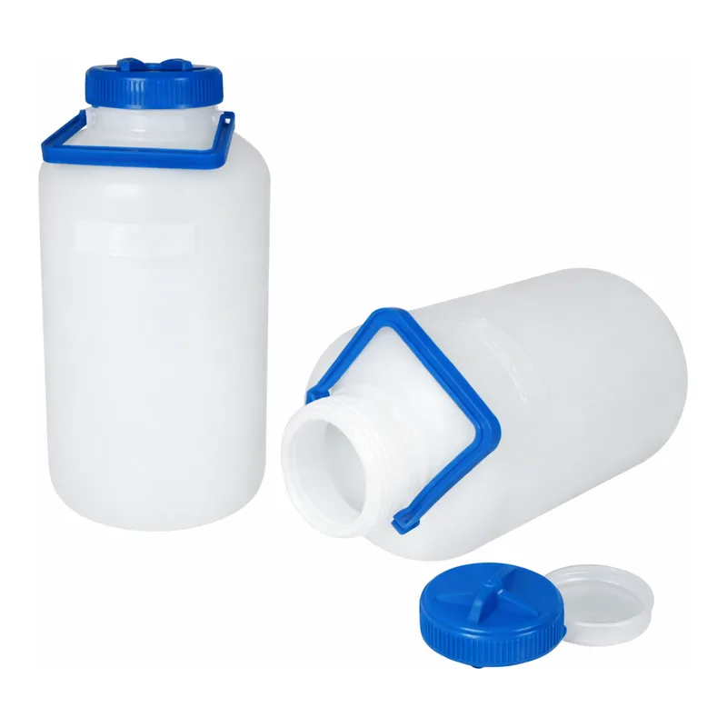 Daihan Science Kartell HDPE Wide-neck Storage Bottle, with Heavy Wall & Handle, 5 & 1 0 LitCan