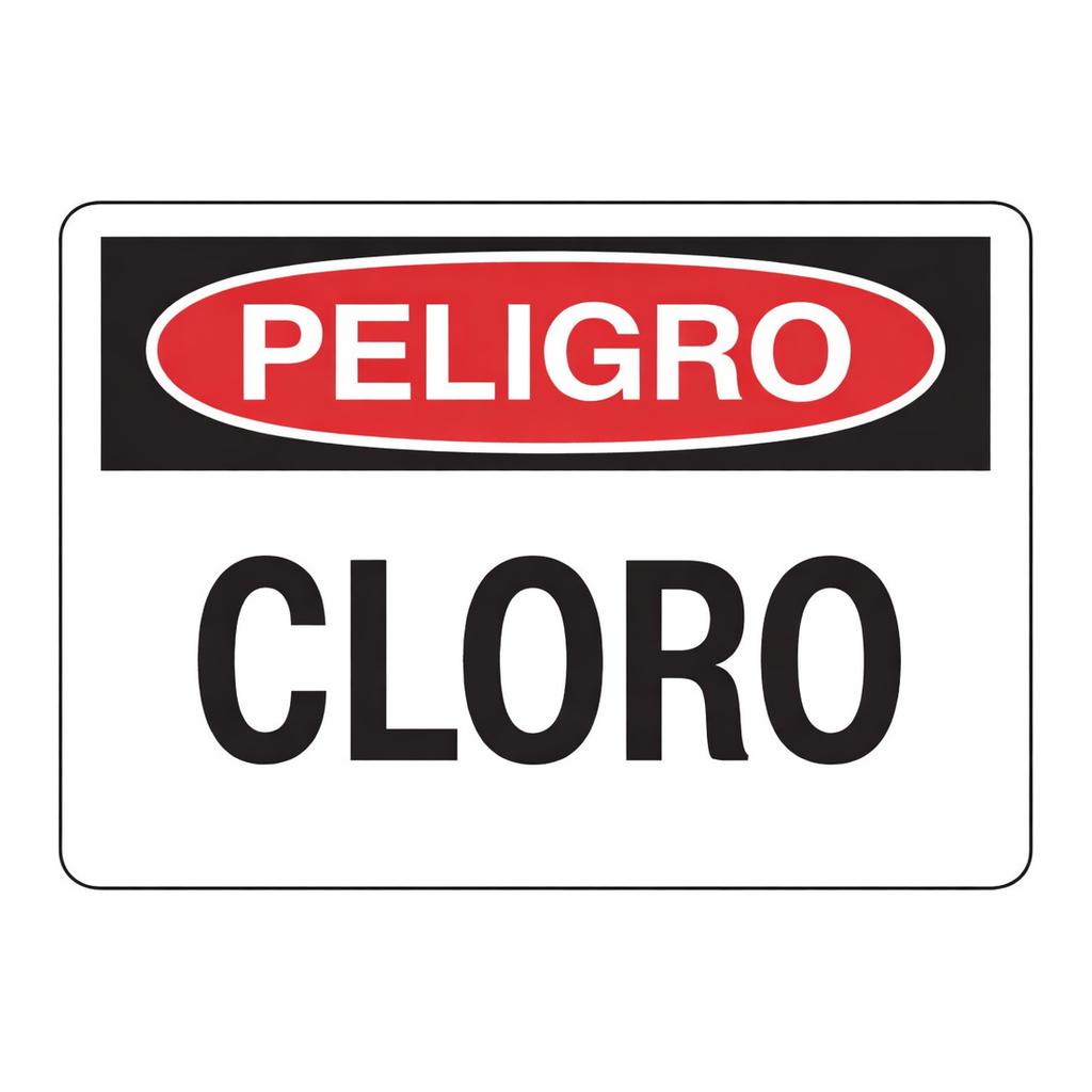 Brady PELIGRO Cloro Sign