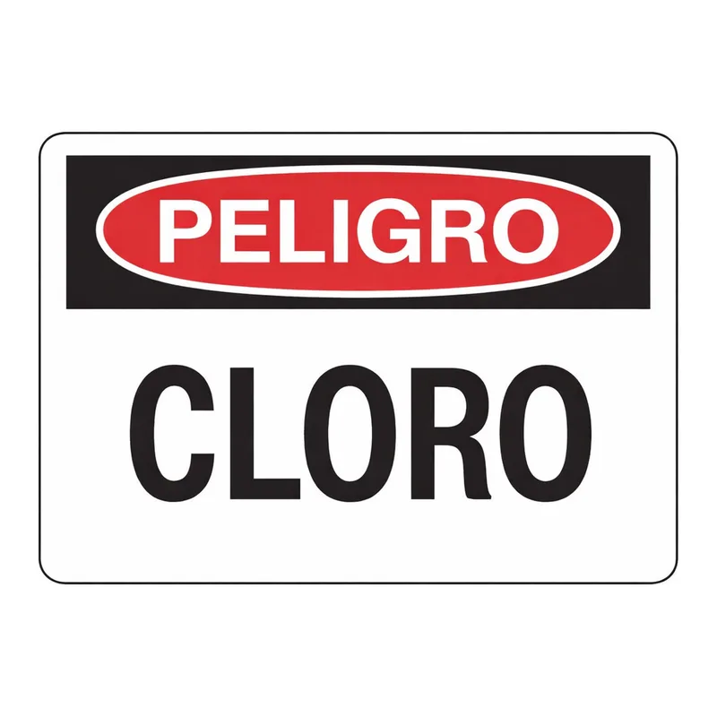 Brady PELIGRO Cloro Sign