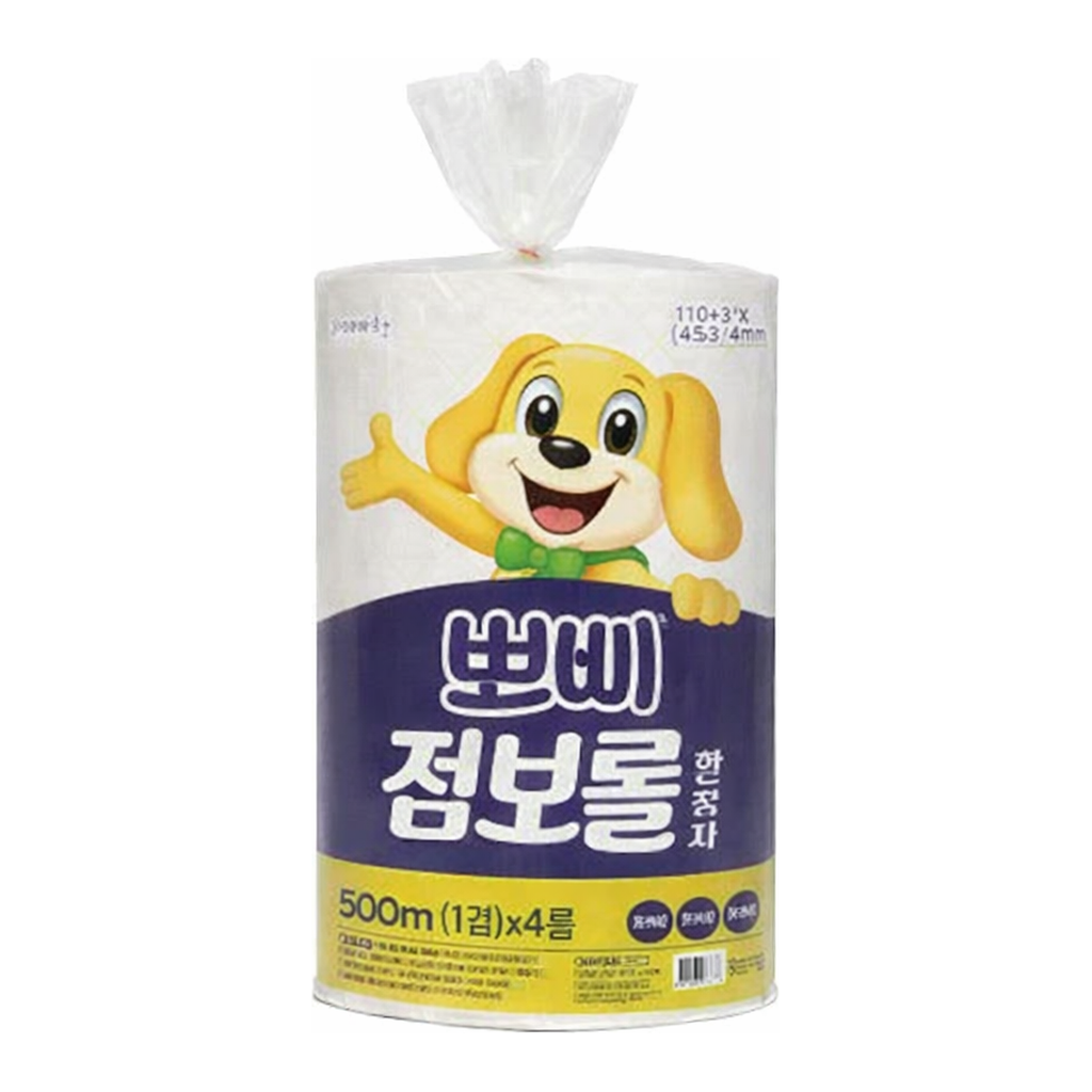 OFFICENEX [P]뽀삐 점보롤 1겹(500M*4롤)친환경 인증 상품