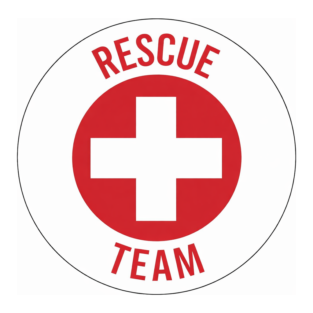 Brady RESCUE TEAM Hard Hat Labels