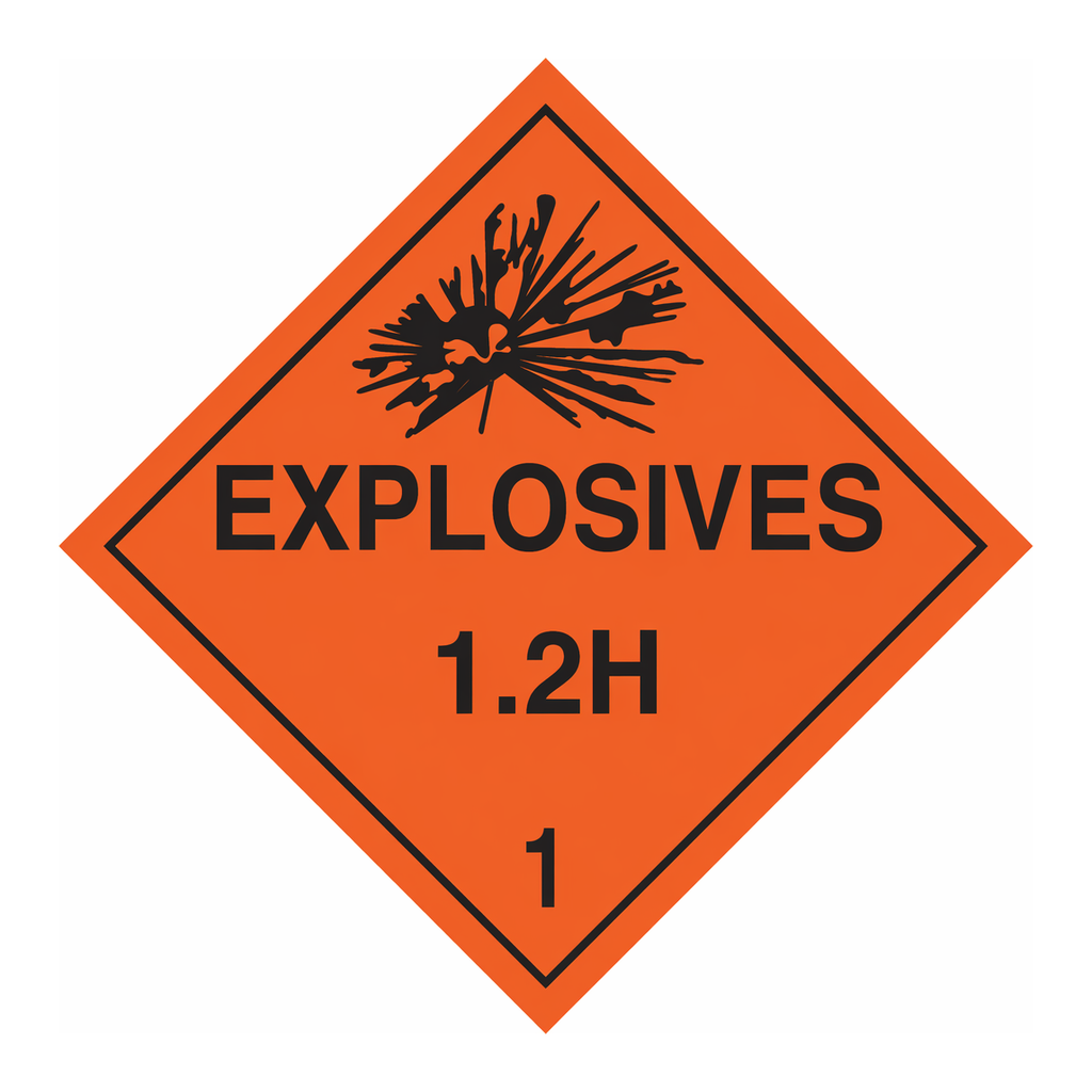 Brady Explosives 12H 1 Sign