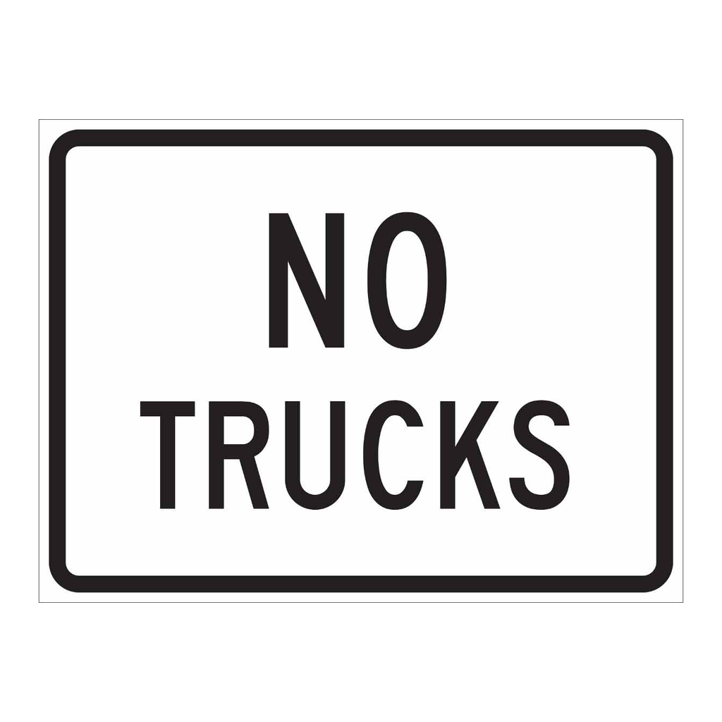 Brady No Trucks Sign