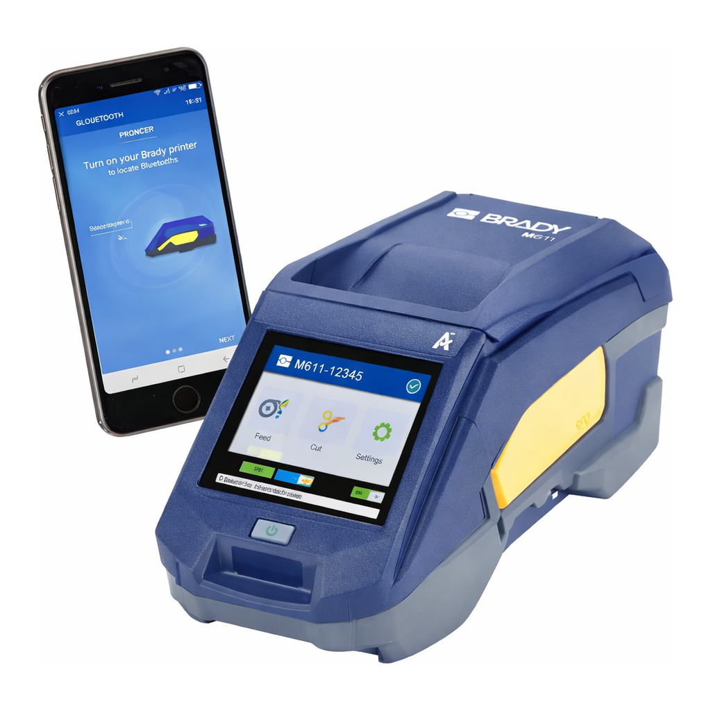 Brady M611 Bluetooth Label Printer with Workstation Product & Wire ID Software and Hard Case