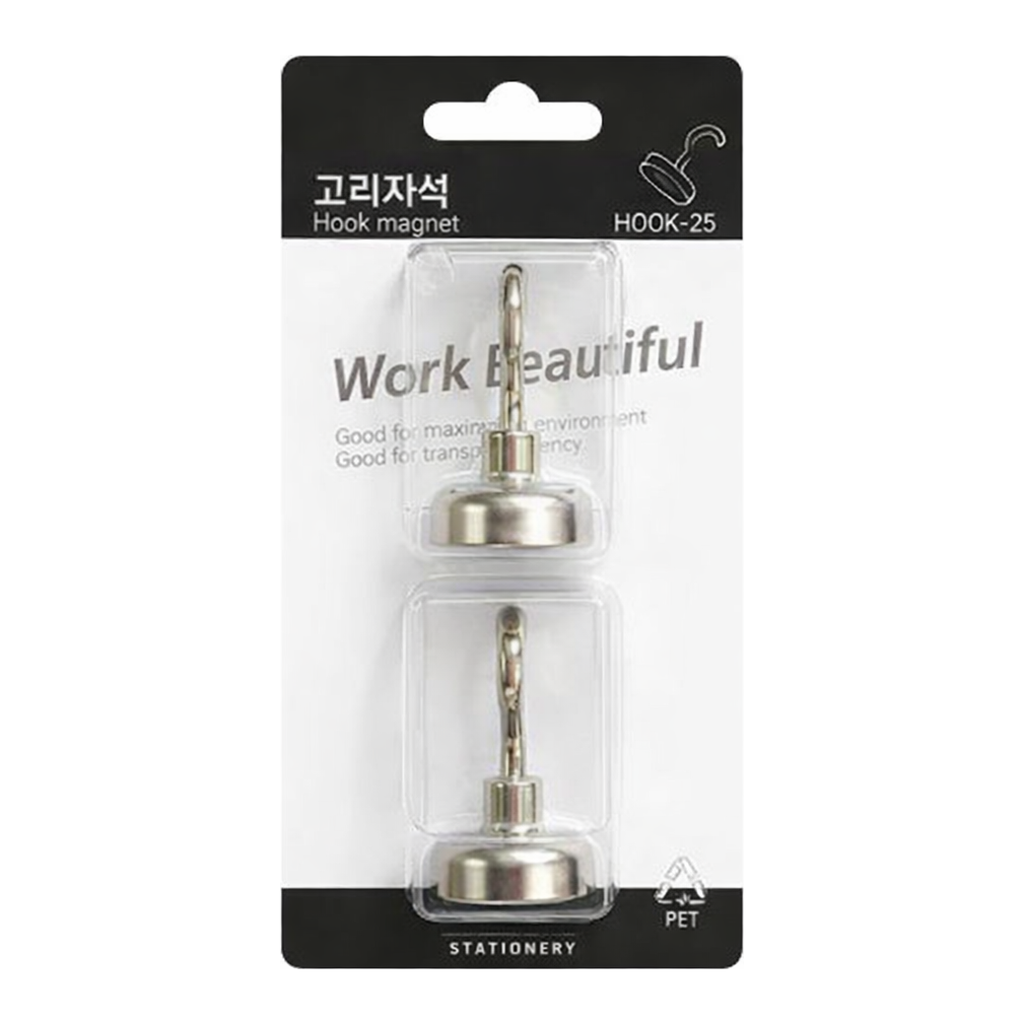 OFFICENEX 고리자석(hook-25/2개입/Ø25mm)