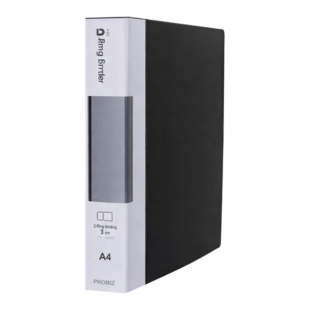OFFICENEX PP2공 D링바인더(A4/3cm/흑색/PROBIZ)
