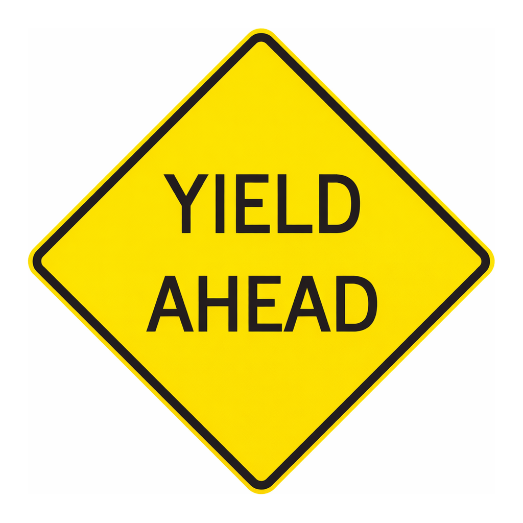 Brady Yield Ahead Sign