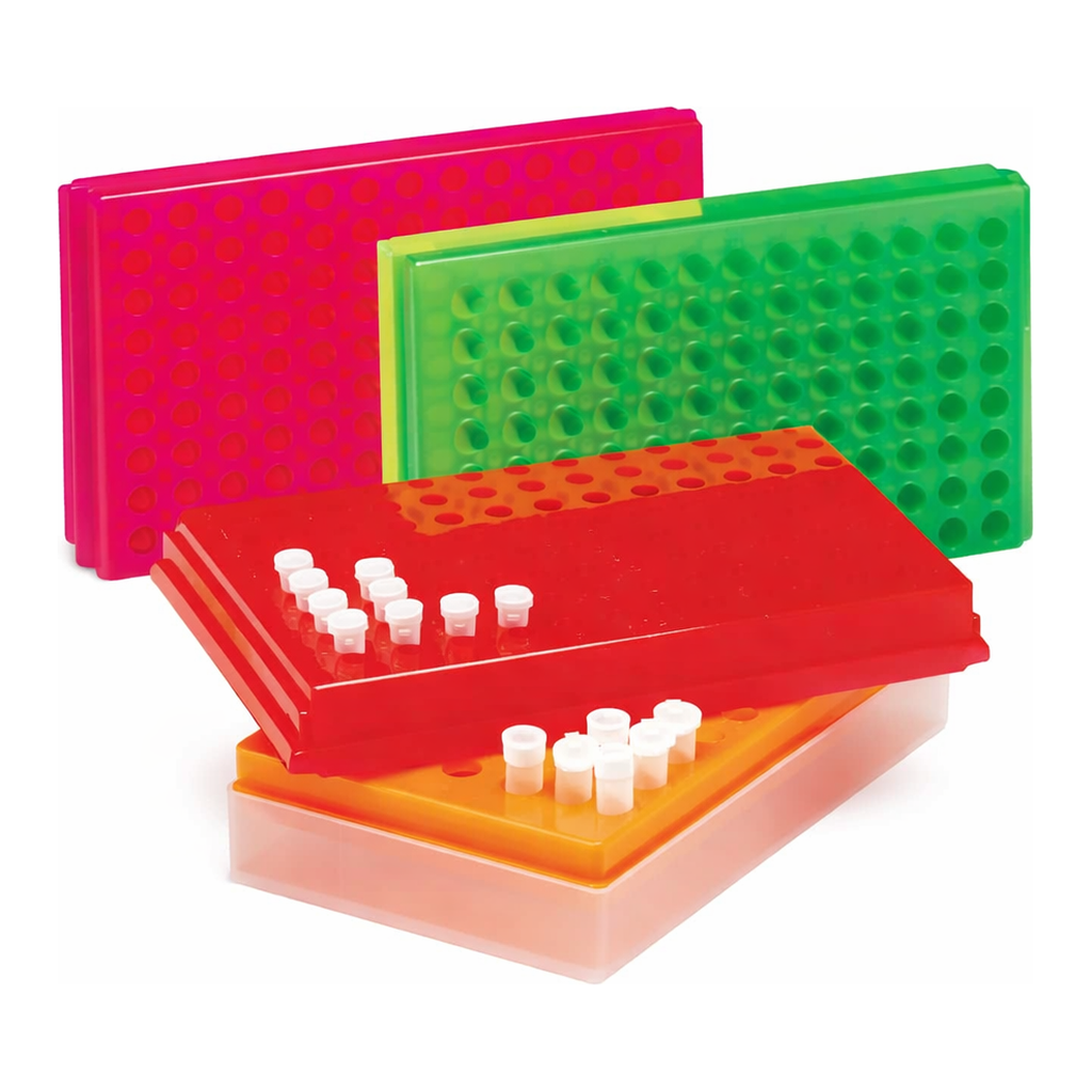 Thermo Fisher Scientific 96-Well Flipper Microtube Racks, Fluorescent Pink
