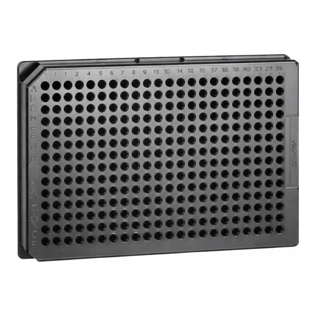 Greiner Bio One MICROPLATE, 384 WELL, PS, F-BOTTOM,SMALL VOLUME, HIBASE, MED. BINDING, BLACK, 25 PCS./BAG