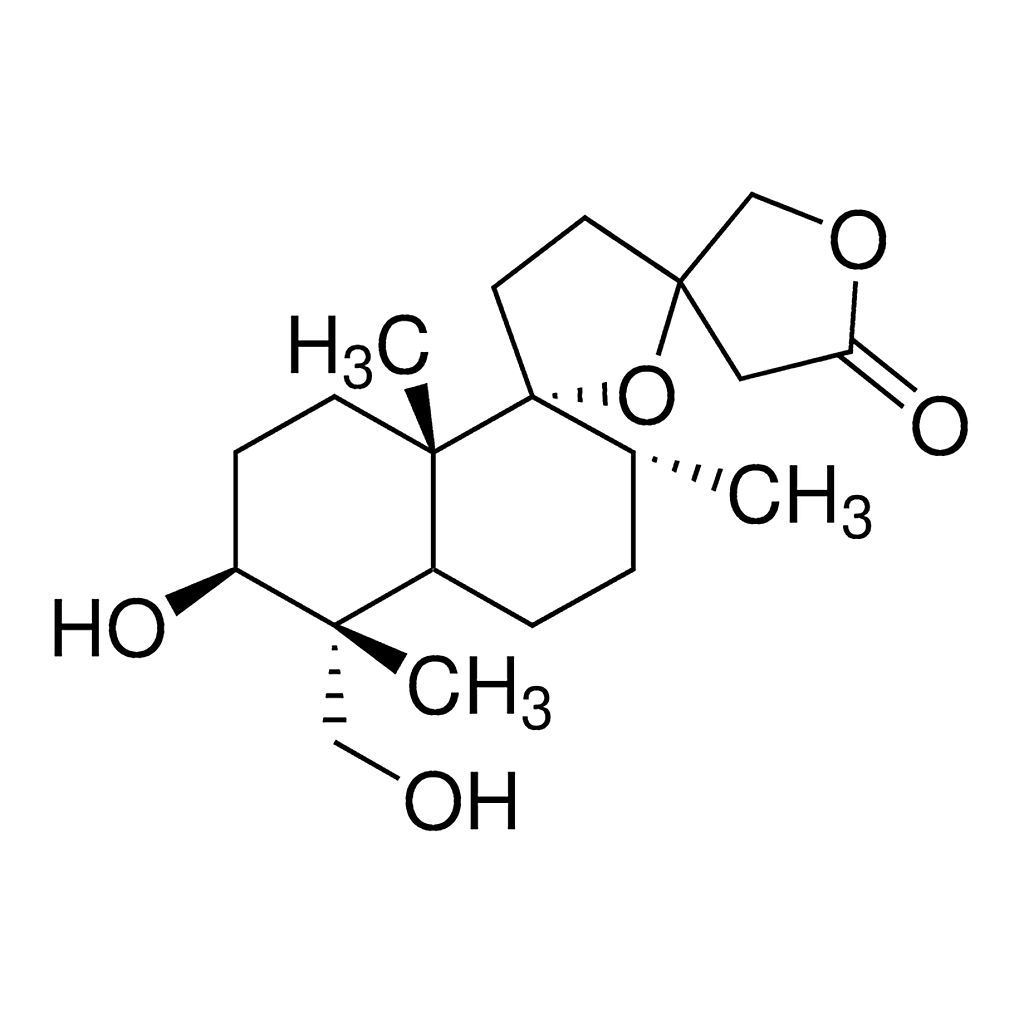Merck (1R,2R,5R,6S,8aS)-6-Hydroxy-5-(hydroxymethyl)-2,5,8a-trimethyl-octahydro-2H-dispiro[naphthalene-1,2':5',3''-bis(oxolane)]-5''-one