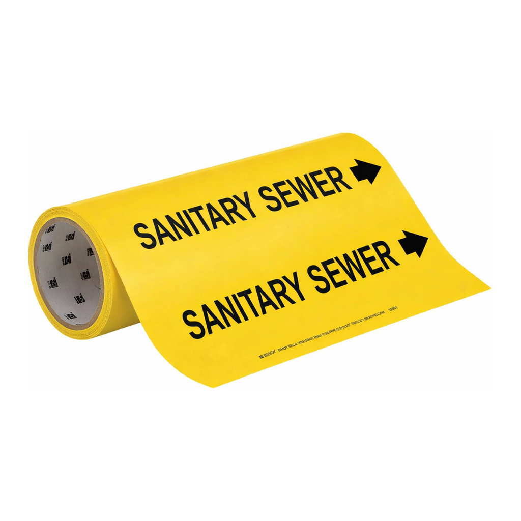 Brady SANITARY SEWER Roll Form Pipe Marker