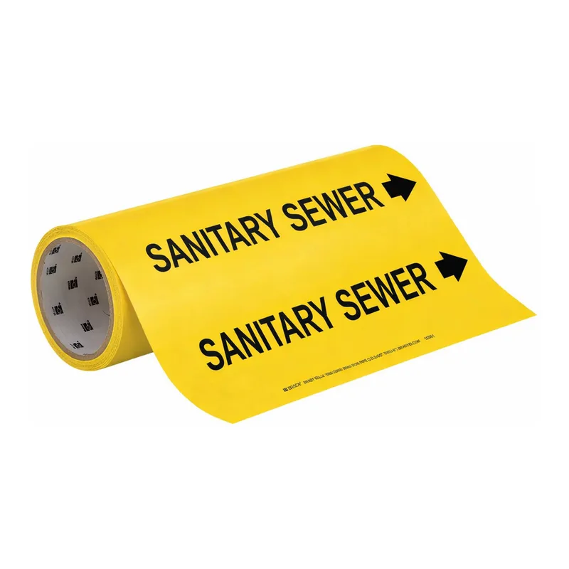 Brady SANITARY SEWER Roll Form Pipe Marker