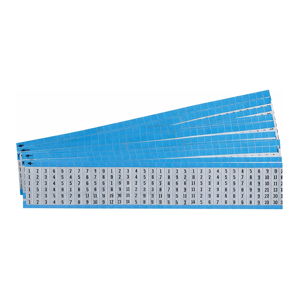Brady Consecutive Numbers Repeated Aluminum Foil Wire Markers