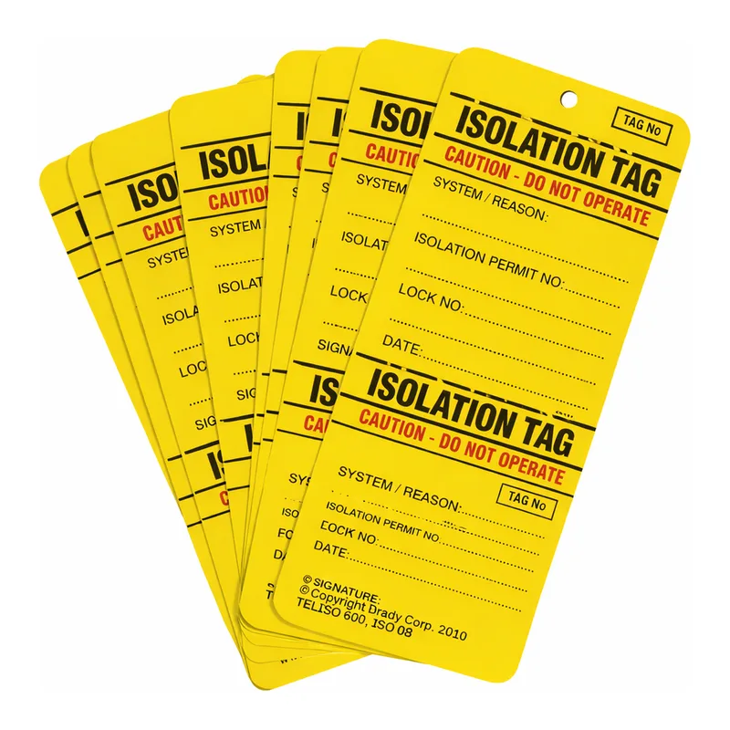 Brady CAUTION Do Not Operate Isolation Tag