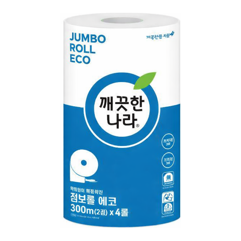 OFFICENEX [P]깨끗한나라 점보롤 화장지 ECO (2겹/300M*4롤)
