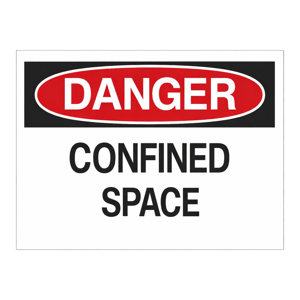 Brady DANGER Confined Space Sign