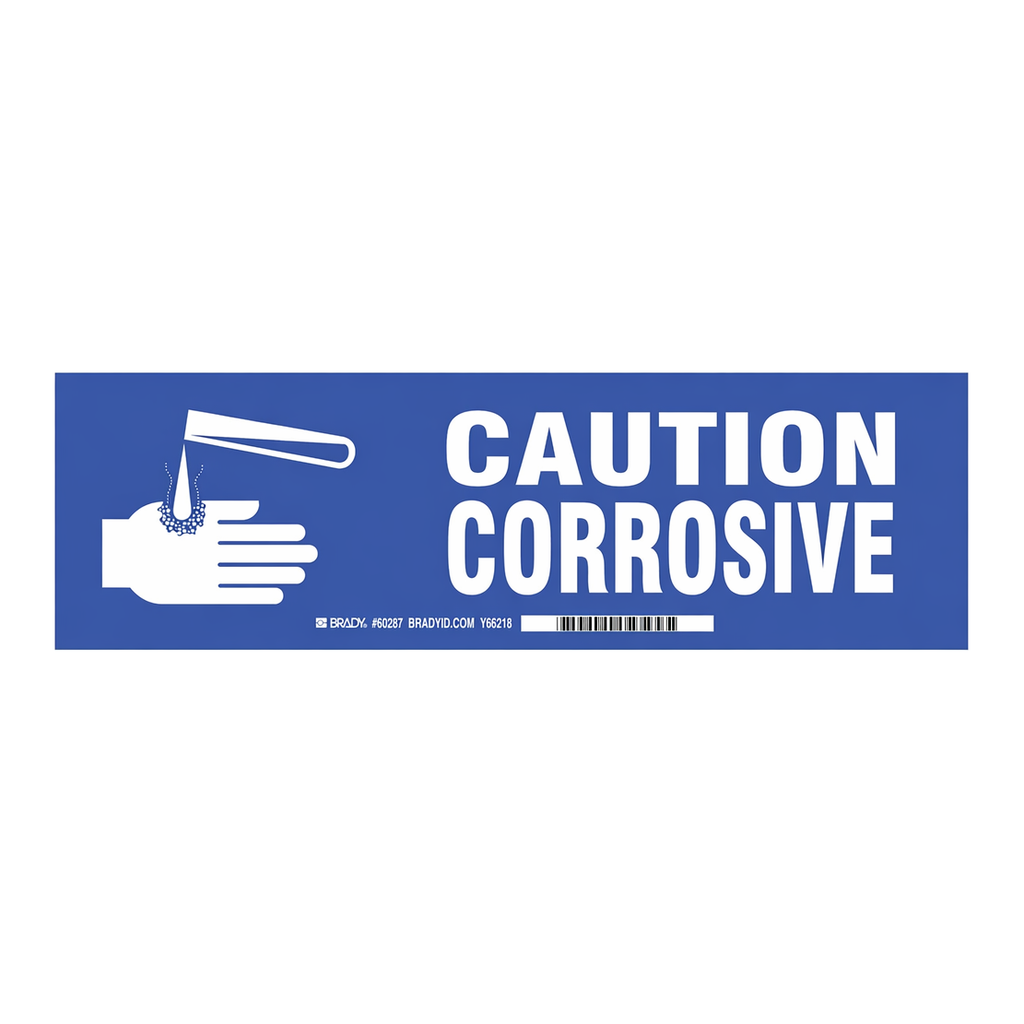 Brady CAUTION CORROSIVE Label