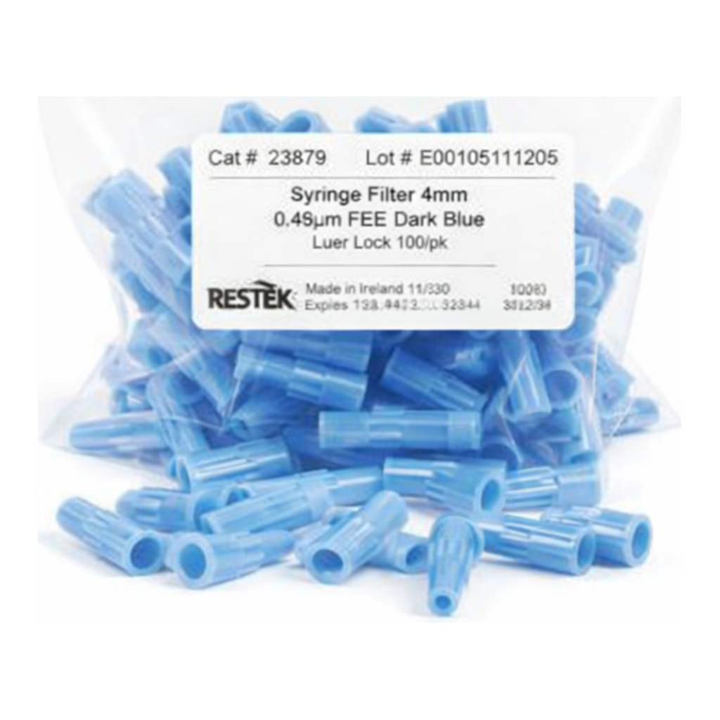 Restek Syringe Filter, 4mm, 0.45um PES Blue Luer Lock 100-pk