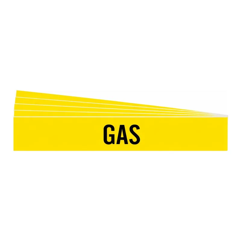Brady Self-Adhesive Pipe Marker: GAS