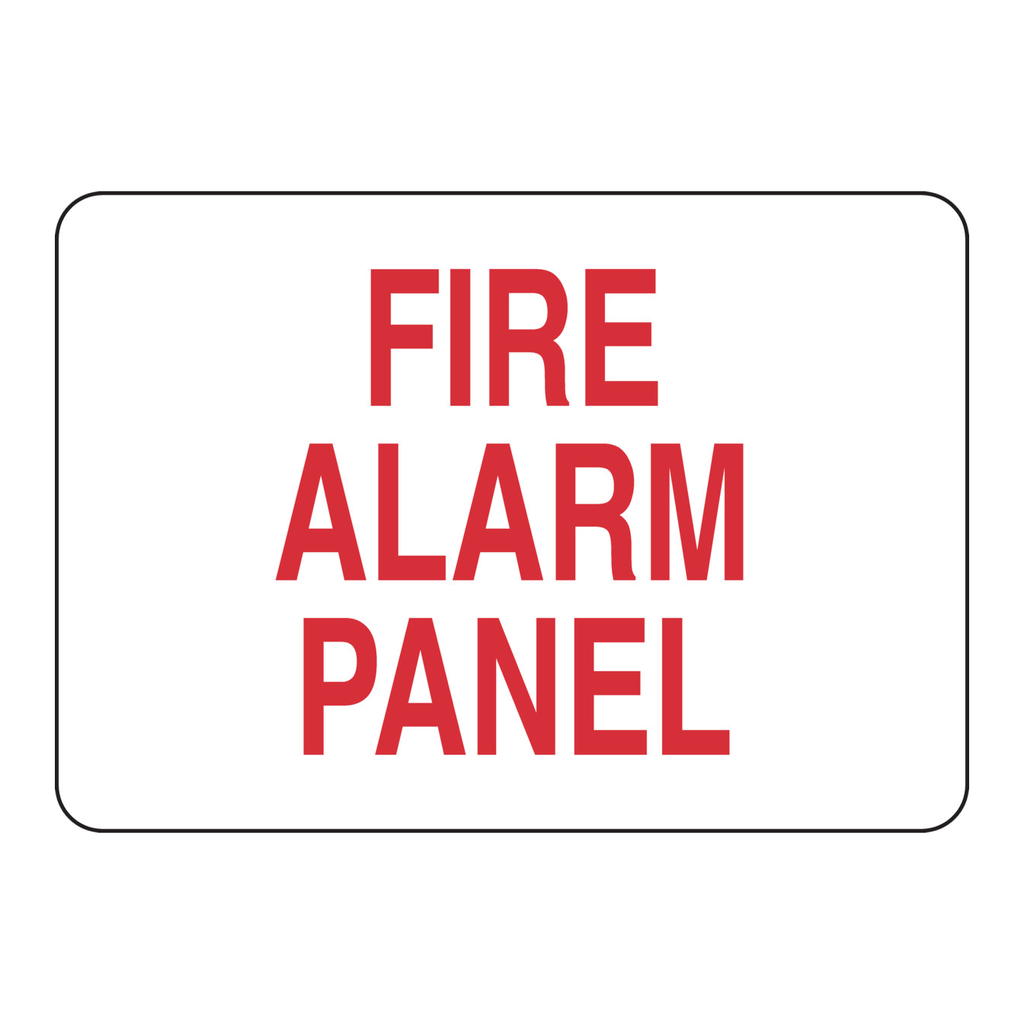 Brady Fire Alarm Panel Sign