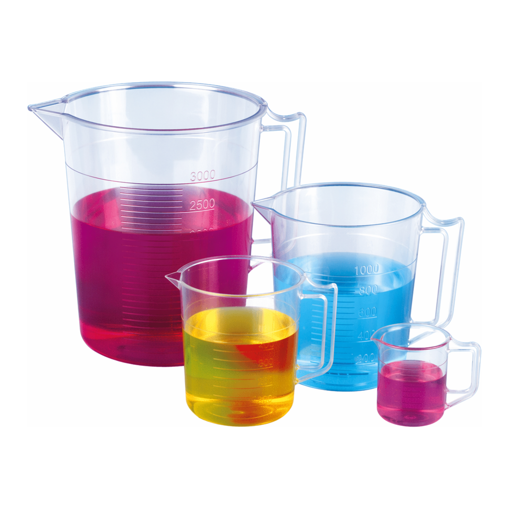 Daihan Science PMP Crystal-Clear Handle Beaker, Mould-graduated, 100~5,000㎖<br>Made of Polymeth