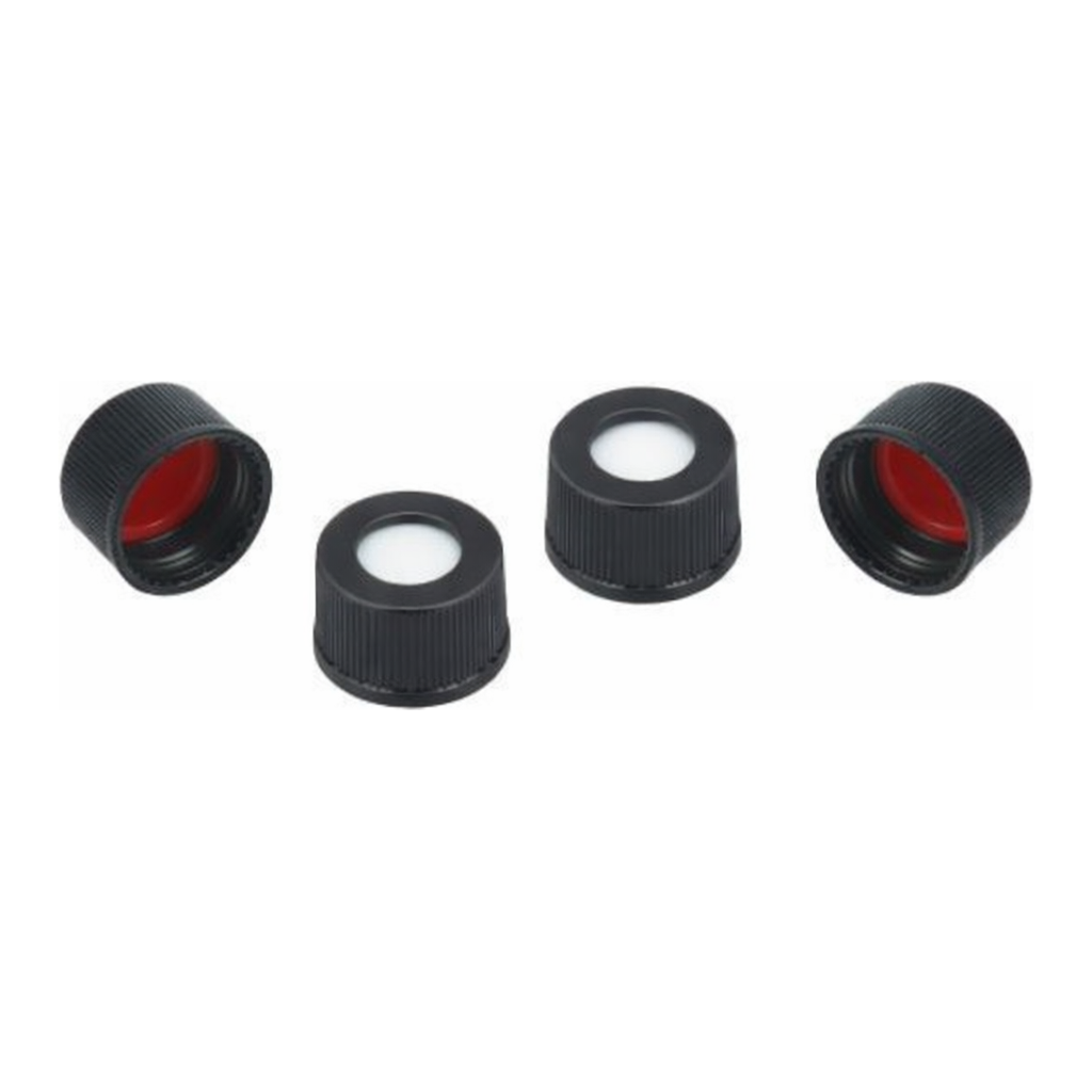 Restek Vial Caps & Septa, 13-425 Blk Poly Red/PTFE/ Sil Septa 0.065in 1000Pack