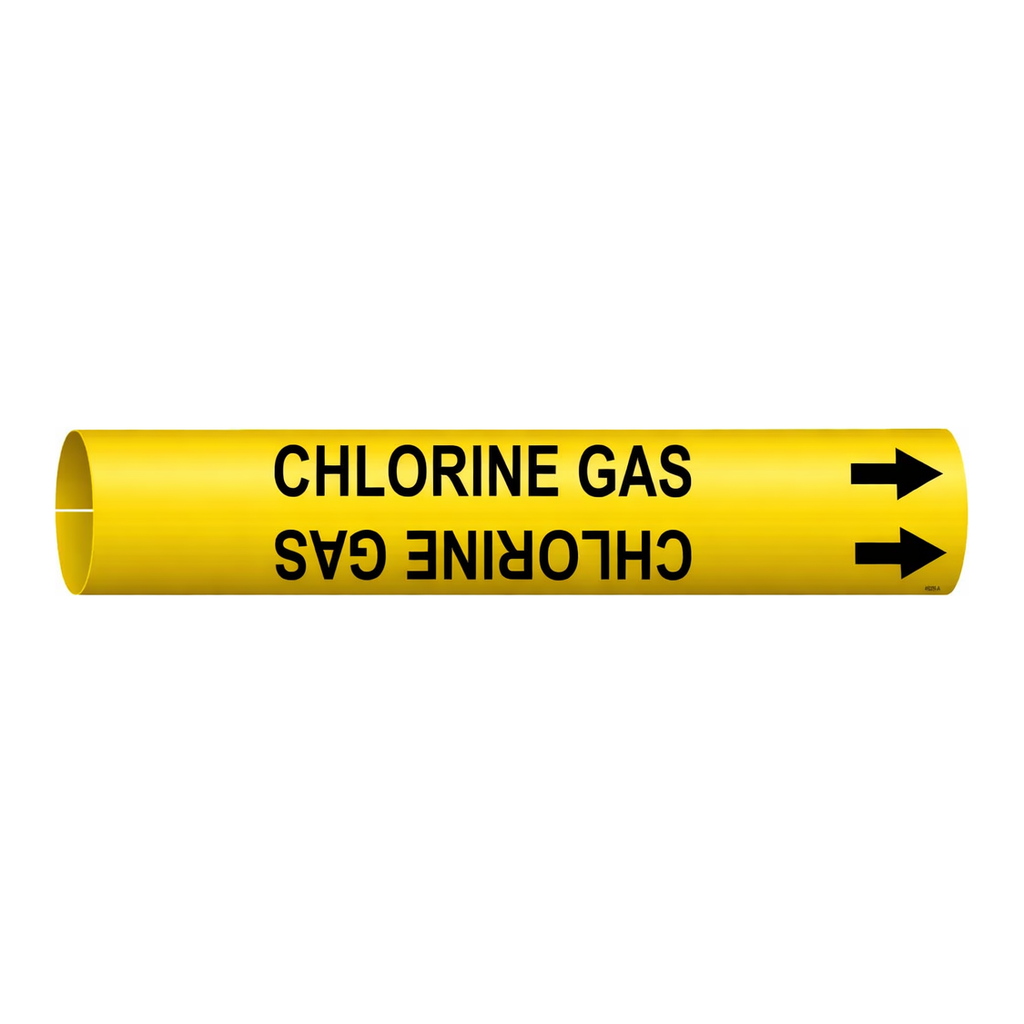 Brady CHLORINE GAS Snap-On/Strap-On Pipe Marker