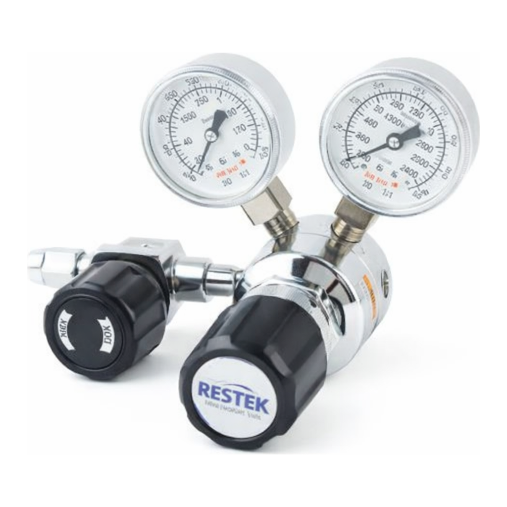Restek Regulator, Brass, Single Stage, Ultra High Purity Inert Gas, DIN 477 #1