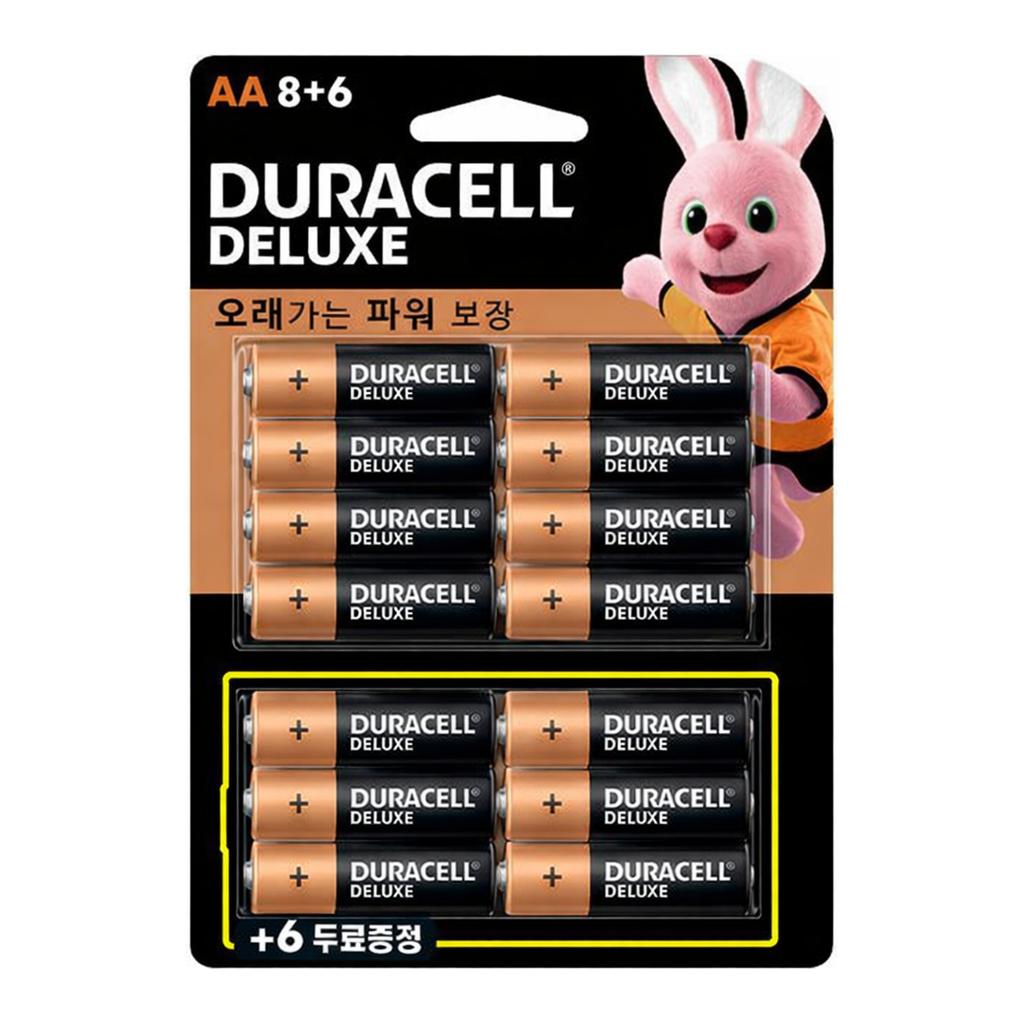 OFFICENEX 듀라셀 디럭스 알카라인 건전지AA(14입)