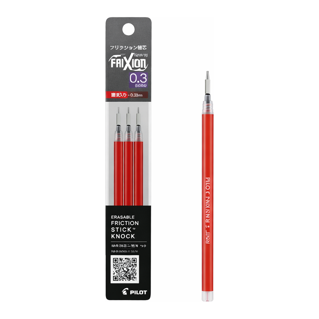 OFFICENEX 프릭션 시너지노크 0.3 리필심 3본입 레드(3R)LFRF-133