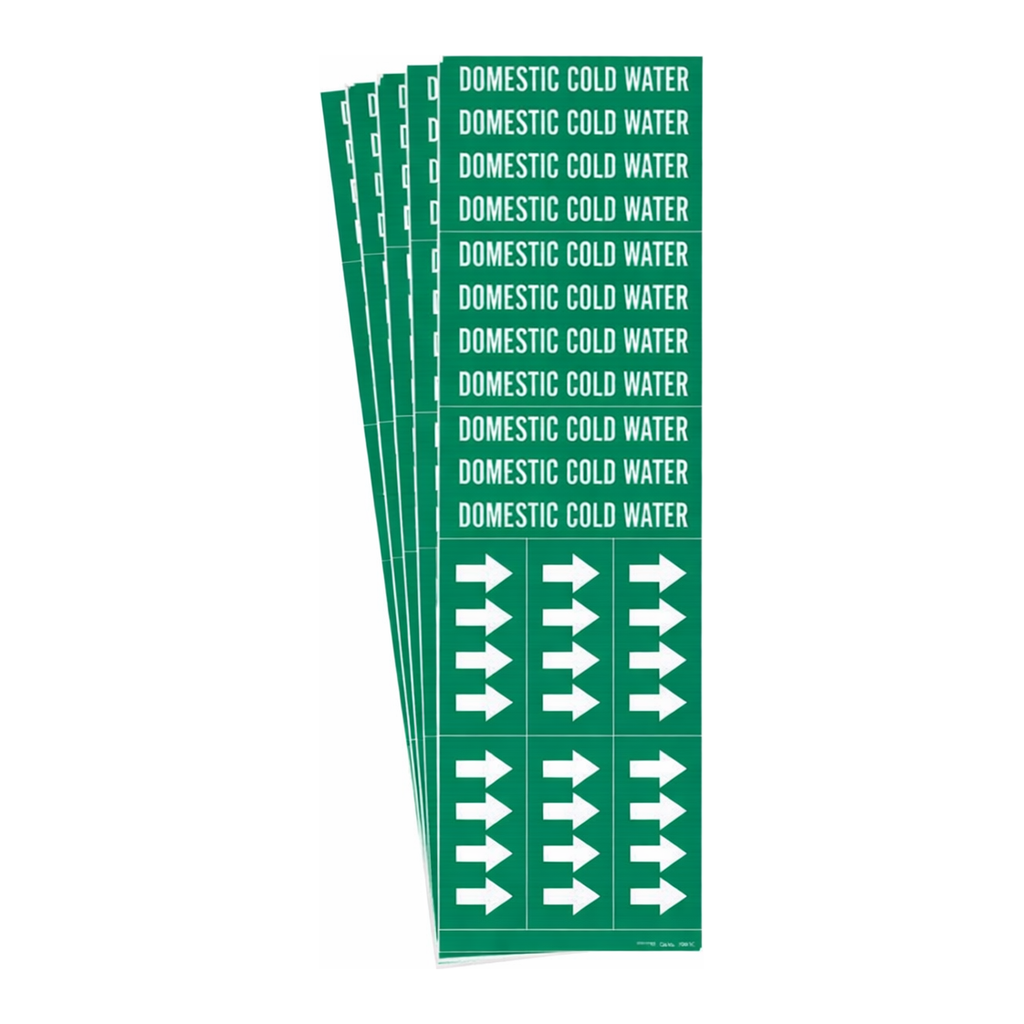 Brady DOMESTIC COLD WATER Pipe Marker