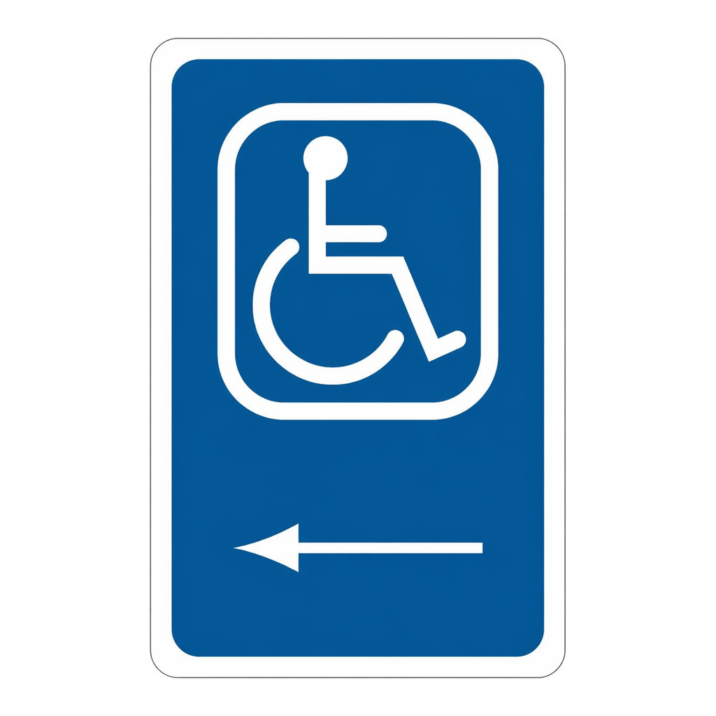 Brady Handicapped With Left Arrow Picto Sign