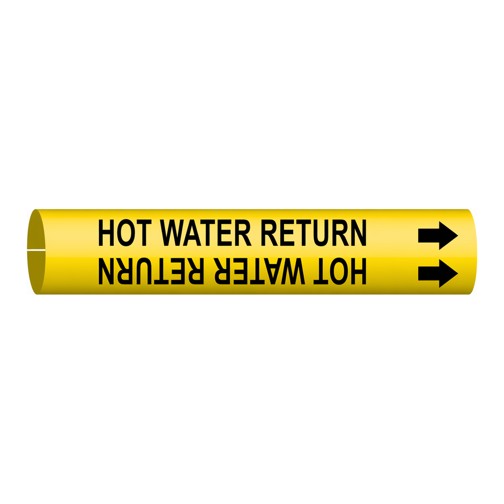 Brady HOT WATER RETURN Snap-On Pipe Marker
