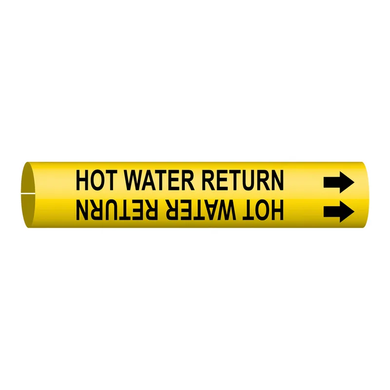 Brady HOT WATER RETURN Snap-On Pipe Marker