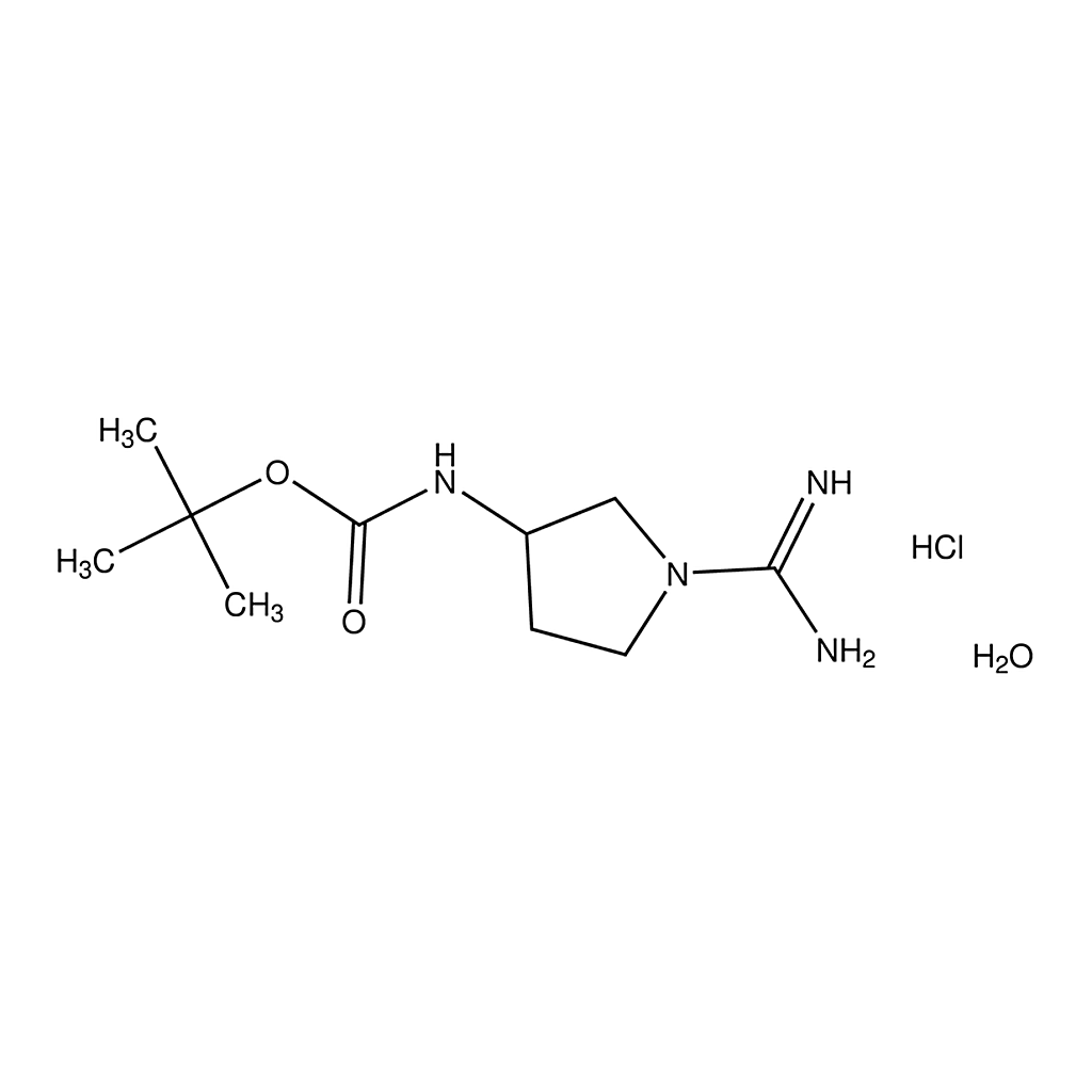 Merck tert-Butyl {1-[amino(imino)methyl]-3-pyrrolidinyl}carbamate hydrochloride hydrate