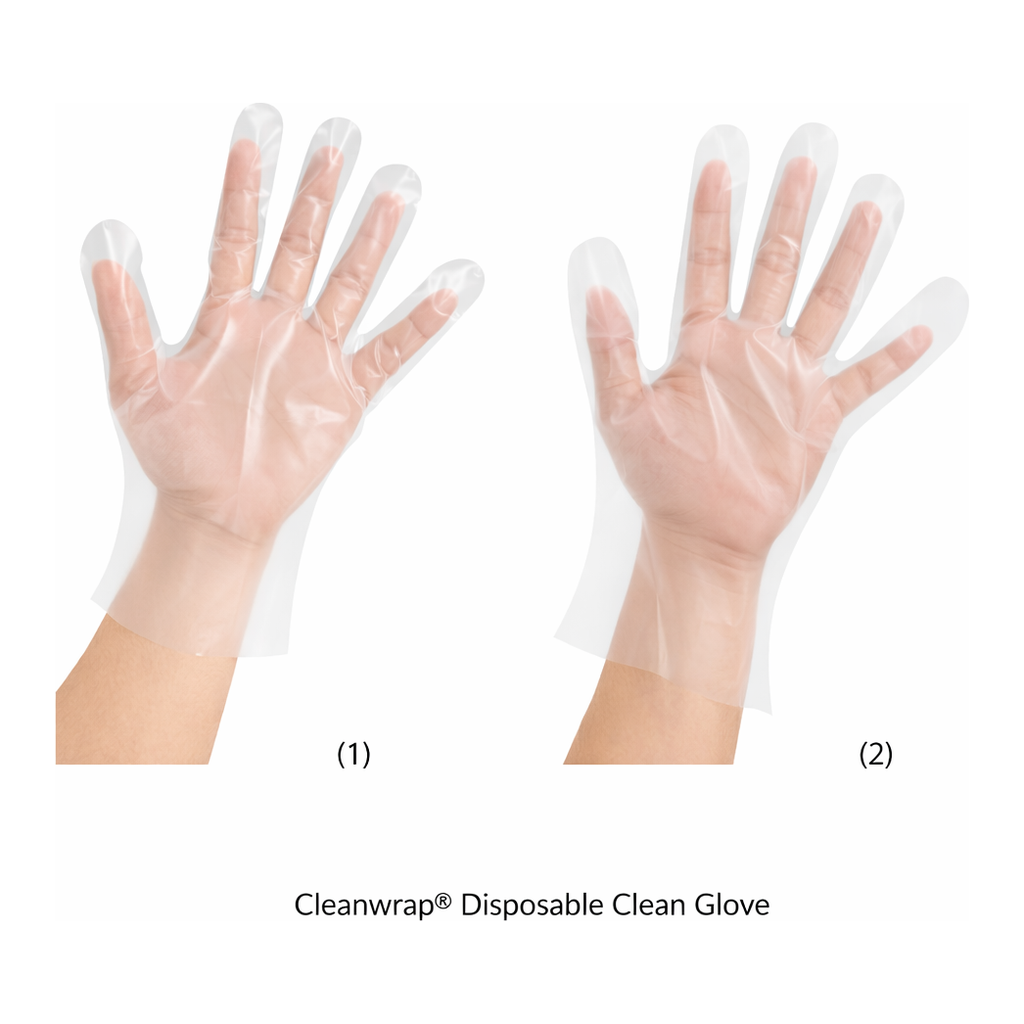 Daihan Science Cleanwrap Disposable Clean Glove, Made of LLDPE Film, for Variable Usage, Q-/SF