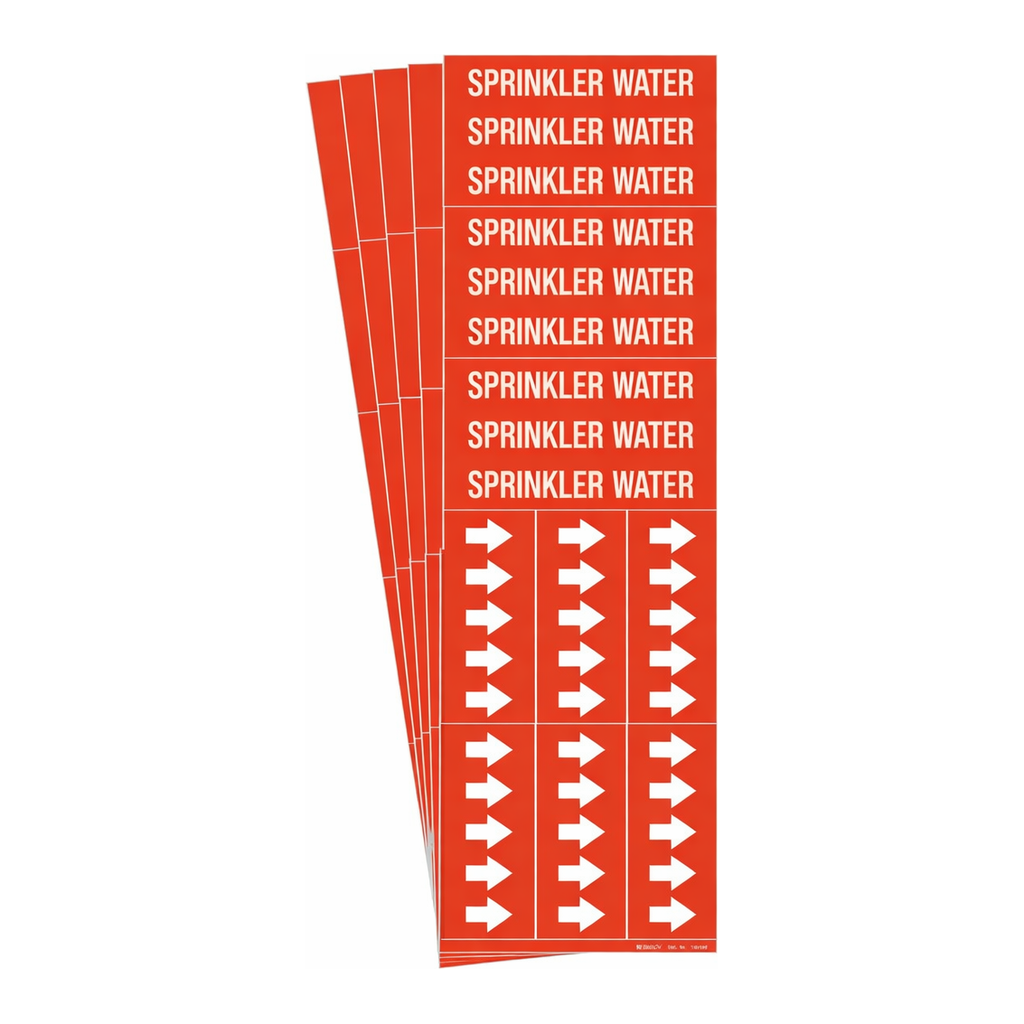 Brady SPRINKLER WATER Polyester Pipe Markers
