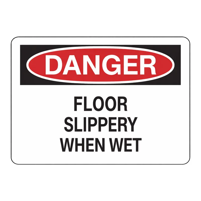 Brady DANGER Floor Slippery When Wet Sign