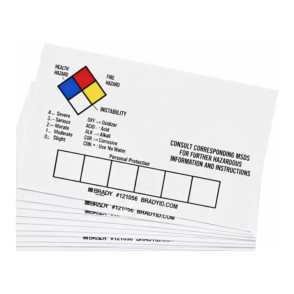 Brady Write-On NFPA Right-To-Know Labels
