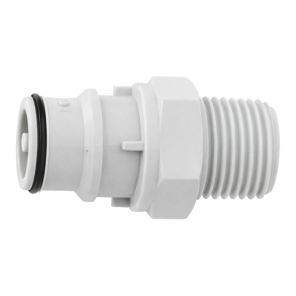 Thermo Fisher Scientific Quick-Disconnect Fittings, Valved Male pipe thread Insert s, PP, 1/2 in.